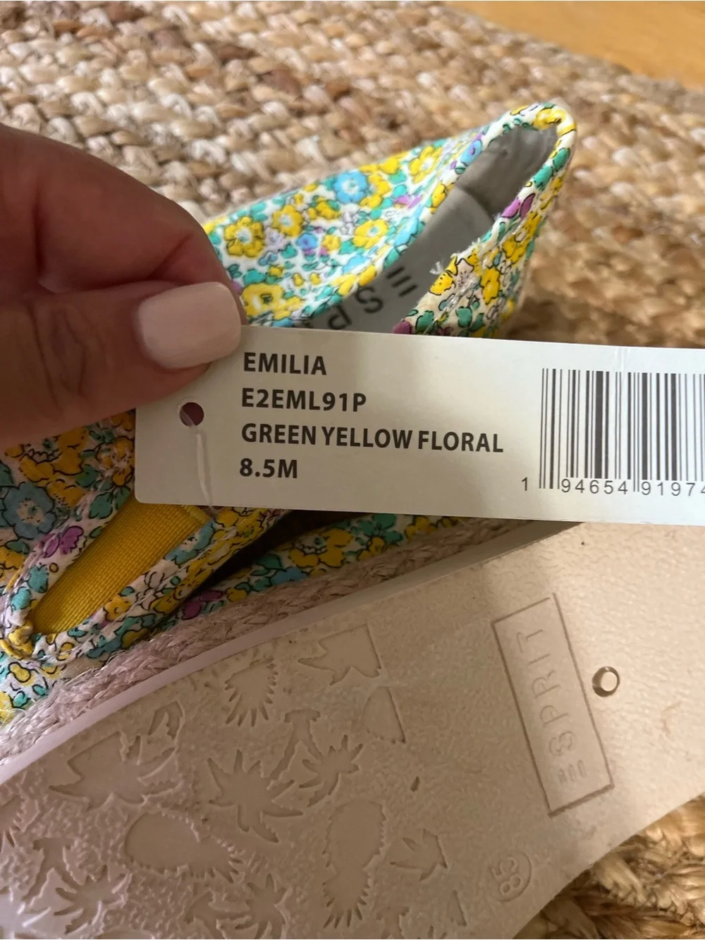 Esprit Yellow Floral Slip-On Espadrilles for Kids